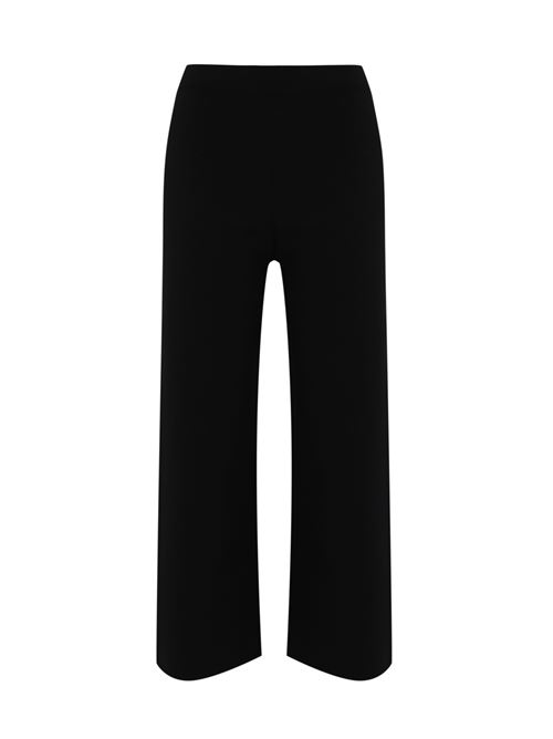 Pantalone crop in crepe di viscosa nera MAX MARA STUDIO | 2426336017600004